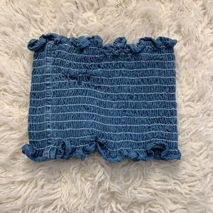 LF denim tube top
